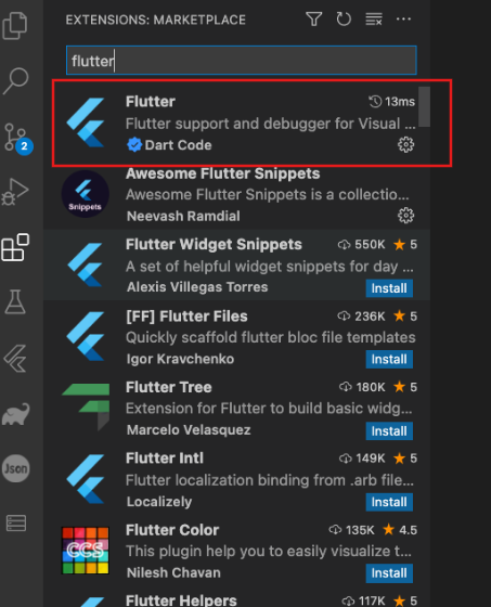 Install Flutter in VSCode